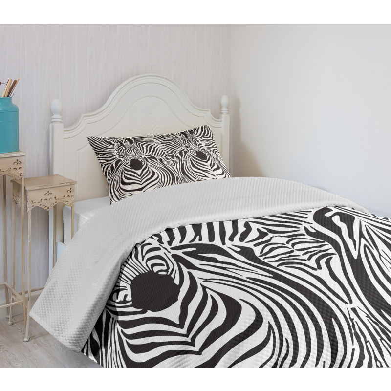 Safari Zebra Stripe Bedspread Set