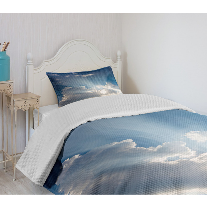 Clouds Sunny Day Sky Bedspread Set