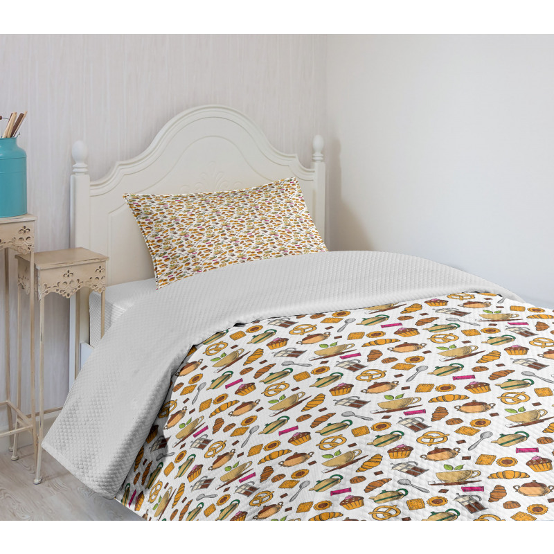 Croissant French Press Bedspread Set