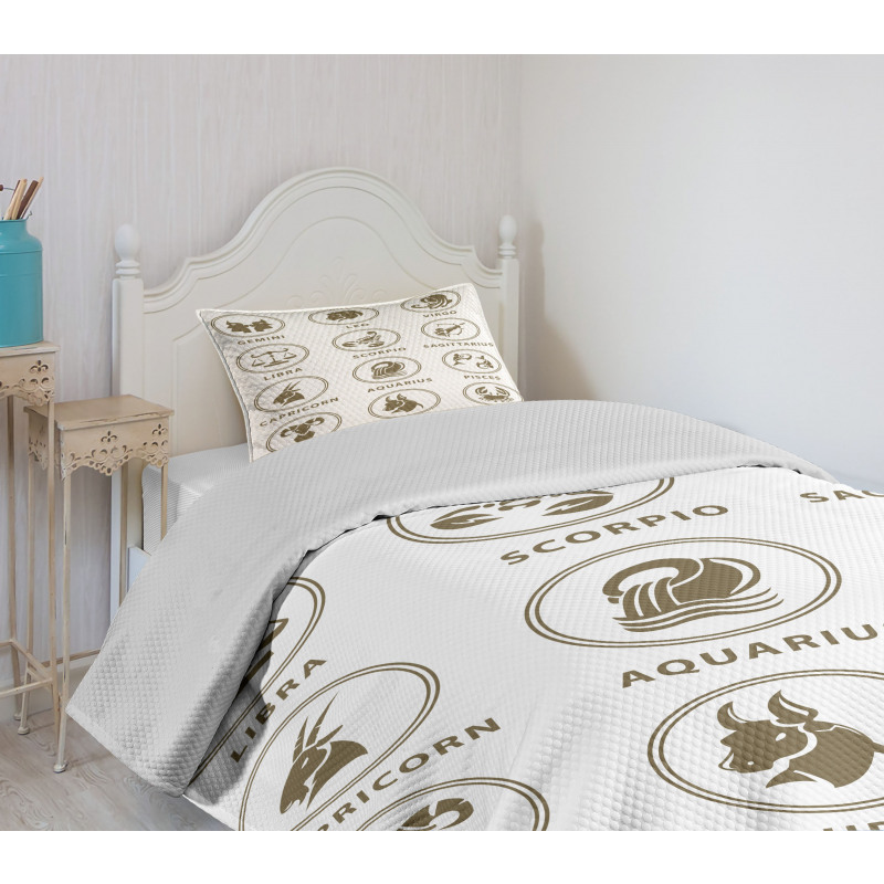 Classic Zodiac Chart Bedspread Set