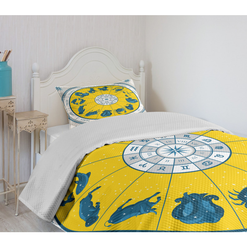 Zodiac Natal Chart Bedspread Set