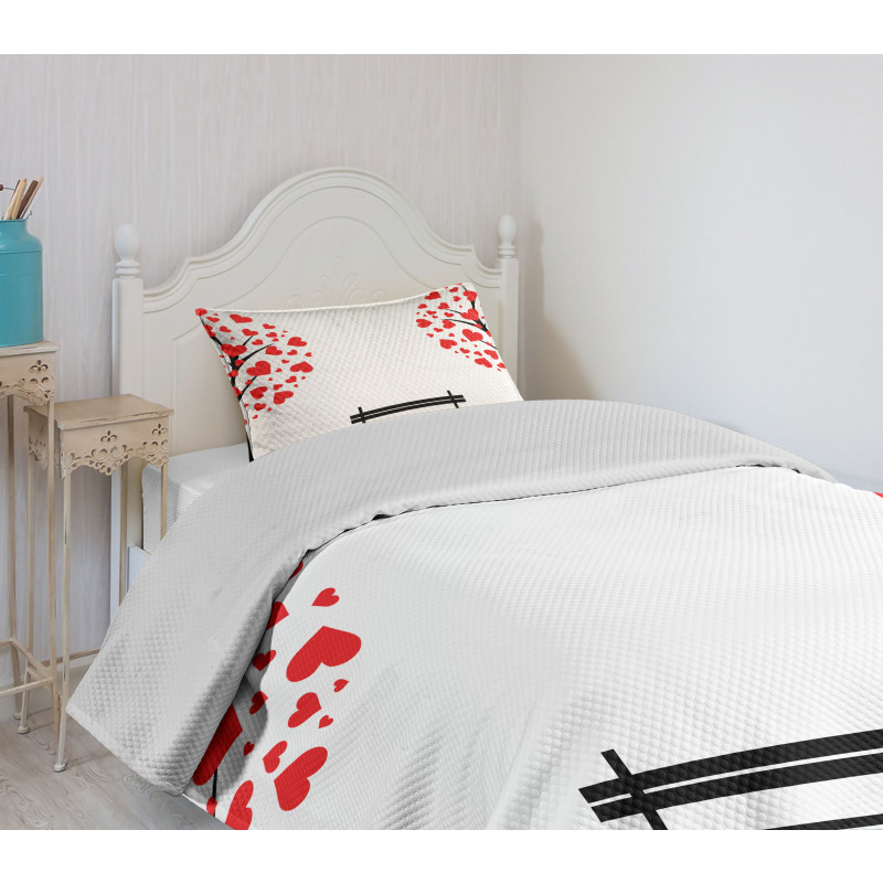 Heart Romance Love Art Bedspread Set