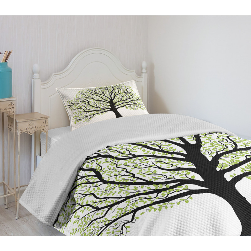 Lush Leaves Bedspread Set