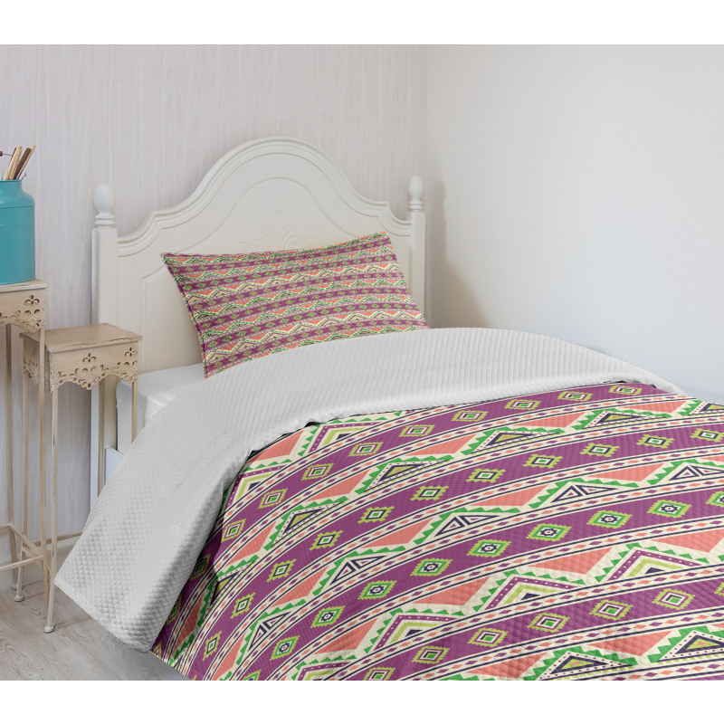 Ethnic Horizontal Formation Bedspread Set