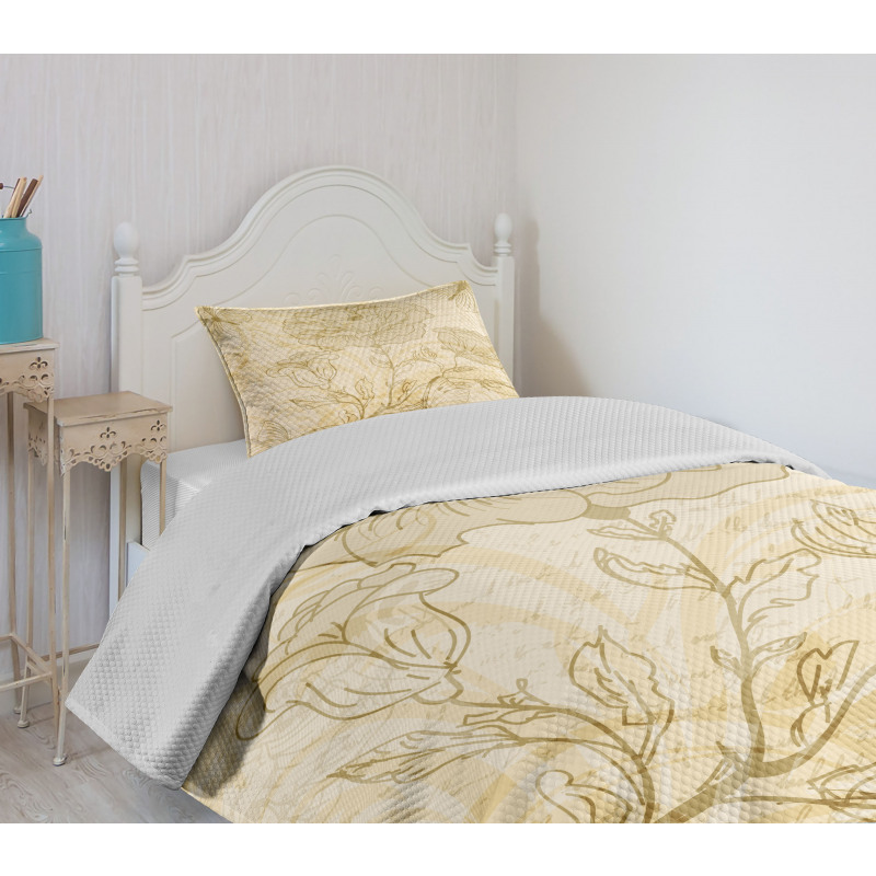 Roses and Butterflies Bedspread Set