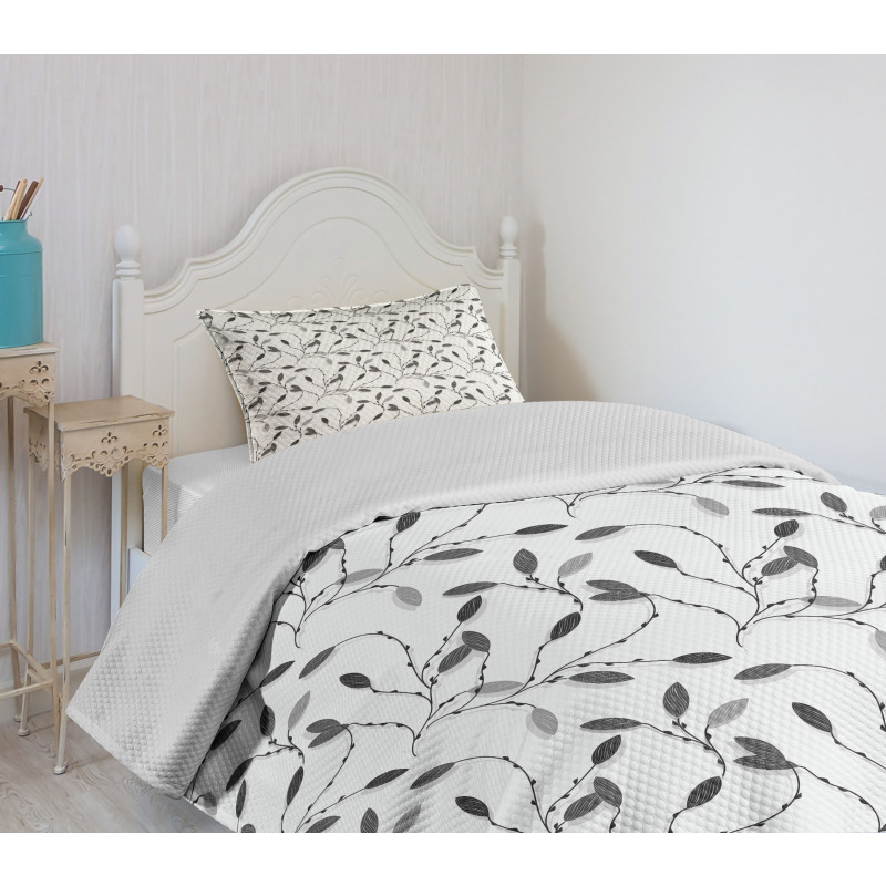Autumn Leaves and Branches Bedspread Set