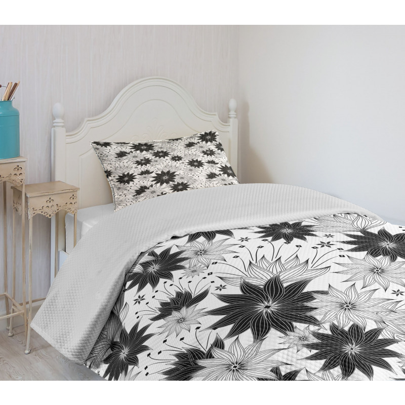 Flowers Bridal Floral Bedspread Set