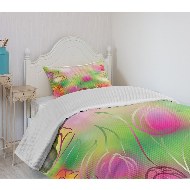 Tulips Urban Graphic Bedspread Set