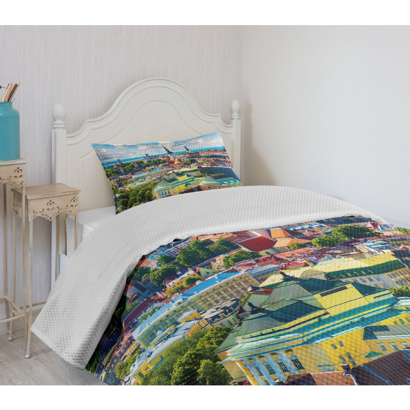 Town Tallinn Estonia Bedspread Set