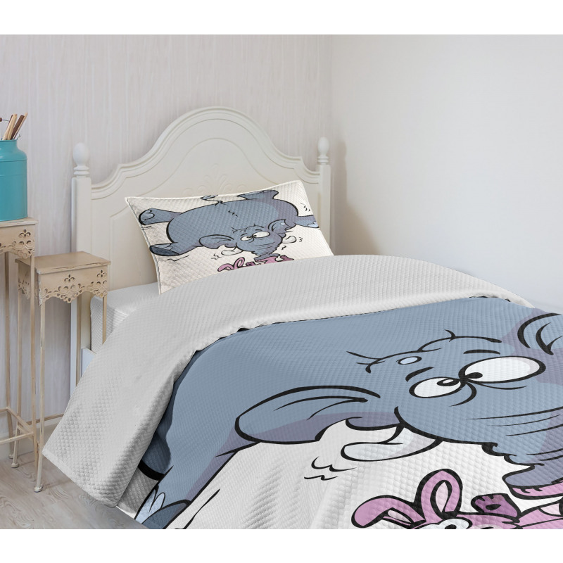 Rabbit Mascot Animal Bedspread Set