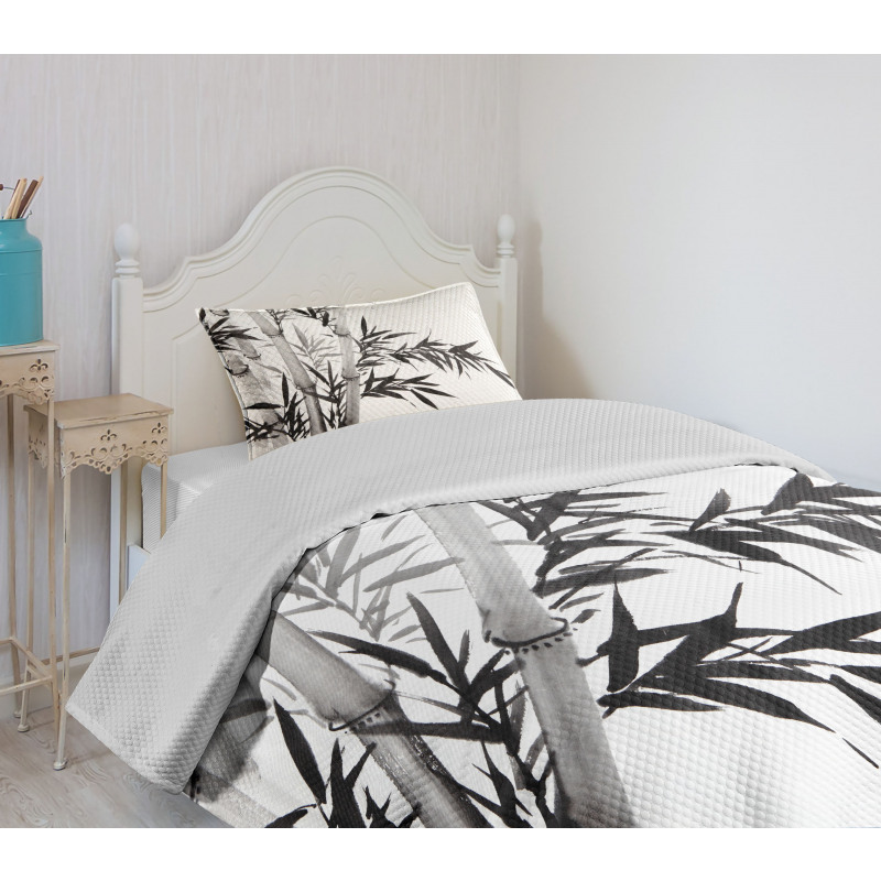 Chinese Calligraphy Bedspread Set