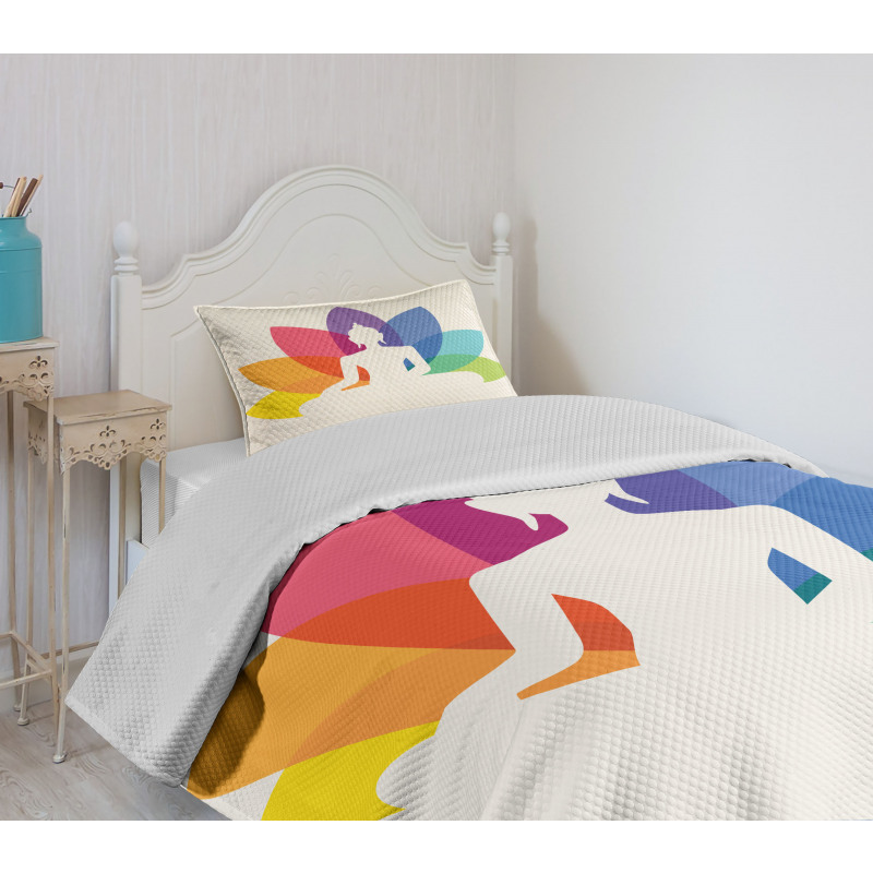 Colorful Lotus Flower Bedspread Set