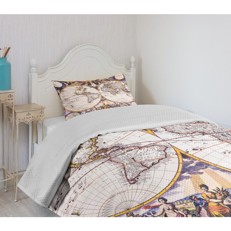 Sun Sky Birds Clouds Bedspread Set