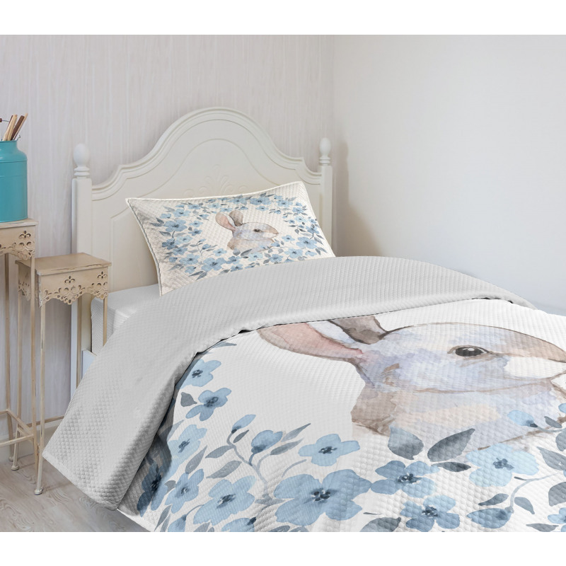 Rabbit Portrait Bedspread Set