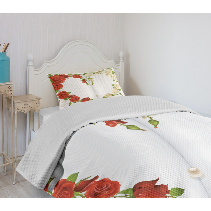 Heart Bouquet Romantic Bedspread Set