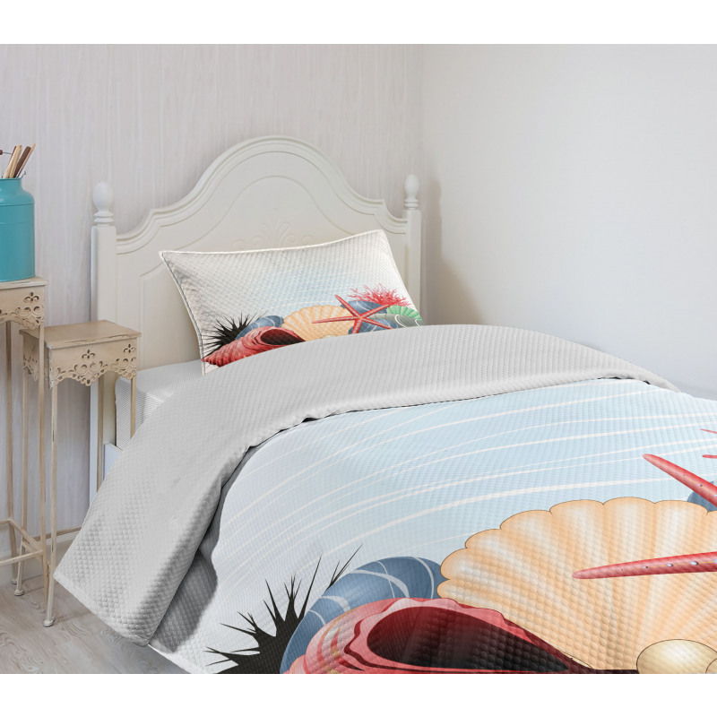 Summertime Seaside Pearl Bedspread Set