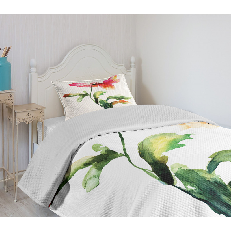 Flowering Poppy Bedspread Set