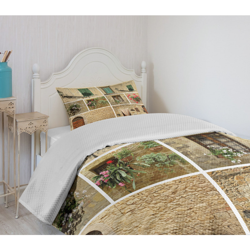 Italian Stone Houses Bedspread Set