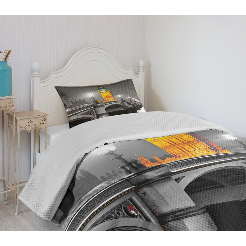 Big Ben Bridge Night Bedspread Set