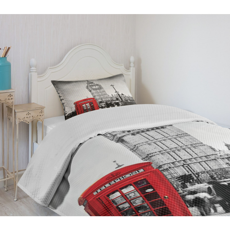 Telephone Booth Big Ben Bedspread Set