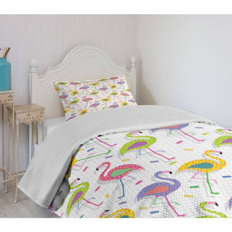 Retro Colorful Pattern Bedspread Set