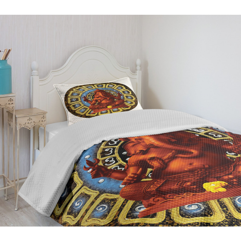 Elephant Sculpture Bedspread Set