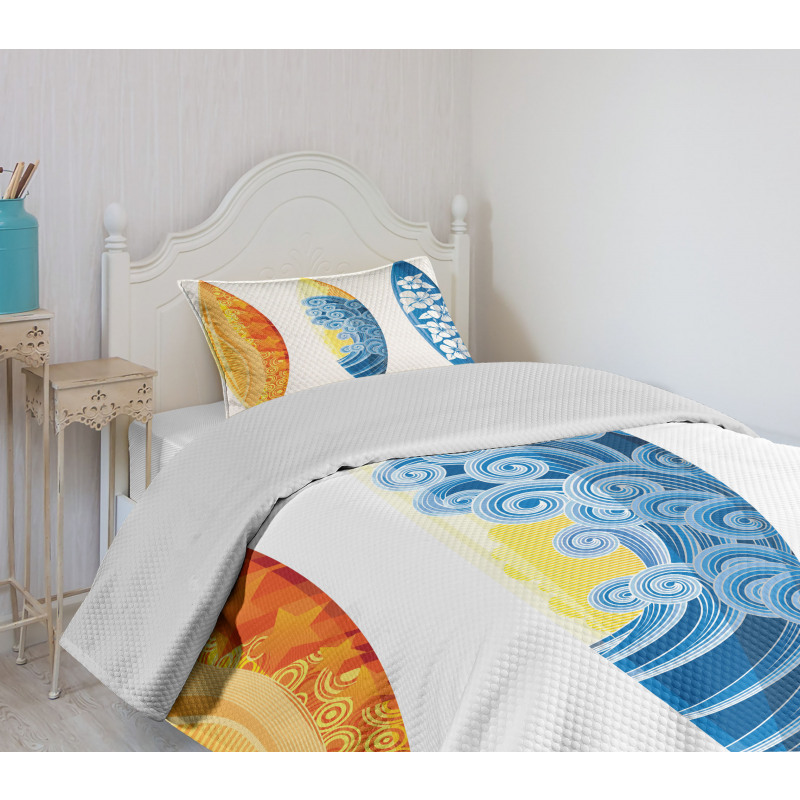 Surf Fun Water Sports Bedspread Set