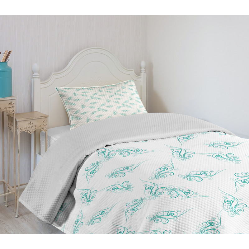 Swirling Branch Lines Bedspread Set