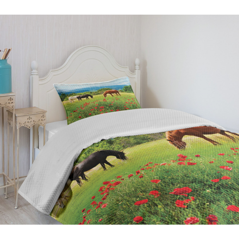 Landscape Rural Scene Bedspread Set