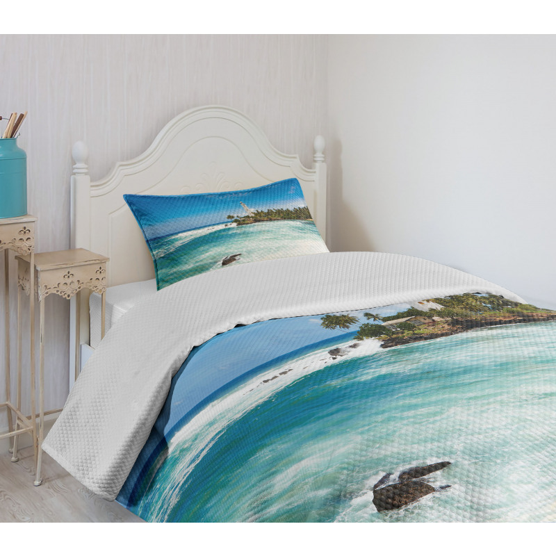 Palms Beach Seaside Bedspread Set