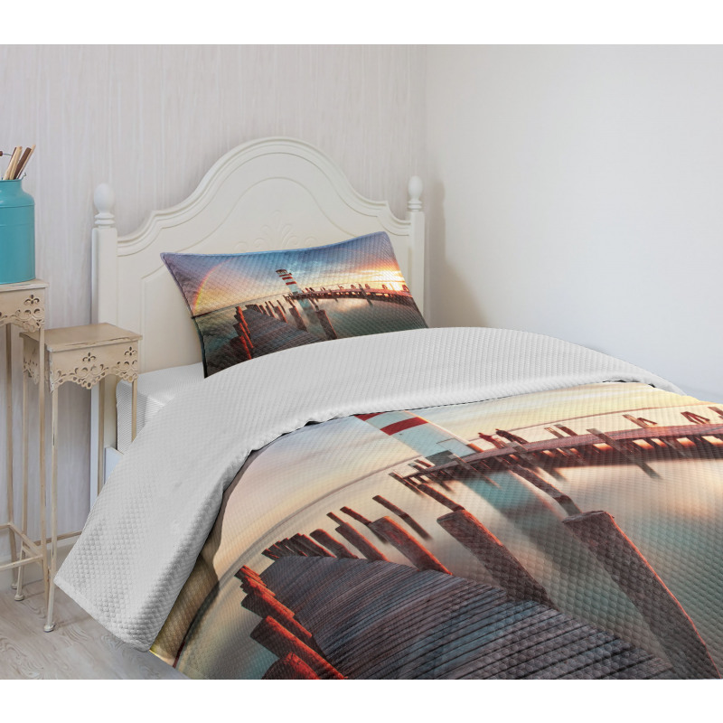 Clouds Sunset at Sea Bedspread Set