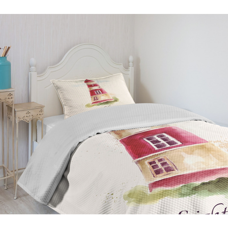 Pastel Watercolors Bedspread Set