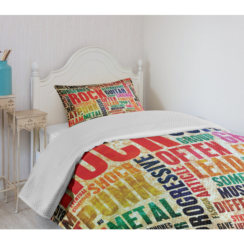 Music Rock 'n' Roll Poster Bedspread Set