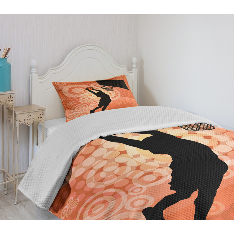 Basketball Dunk Athlete Bedspread Set