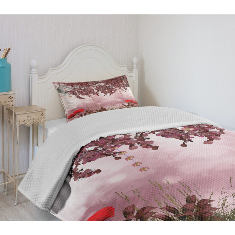 Dream Garden with Poppies Bedspread Set