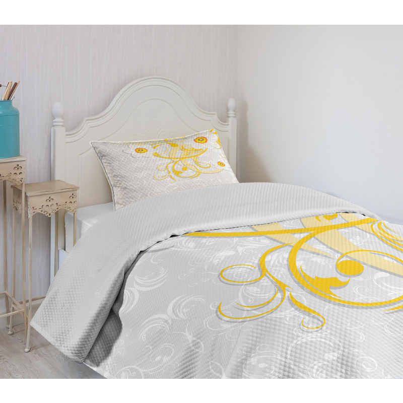 Daffodils Ornaments Art Bedspread Set