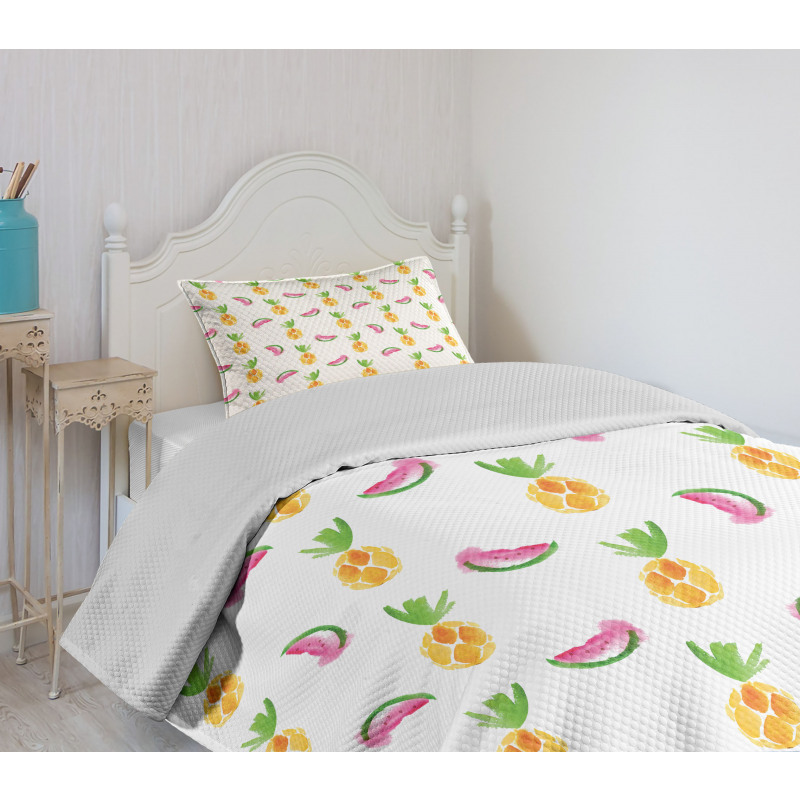 Pastel Watercolor Art Bedspread Set