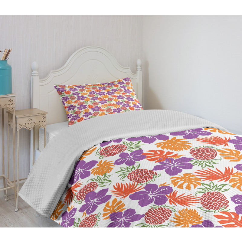 Tropical Hawaii Hibiscus Bedspread Set