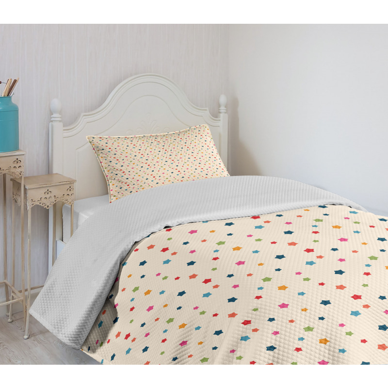 Colorful Stars Stellar Bedspread Set