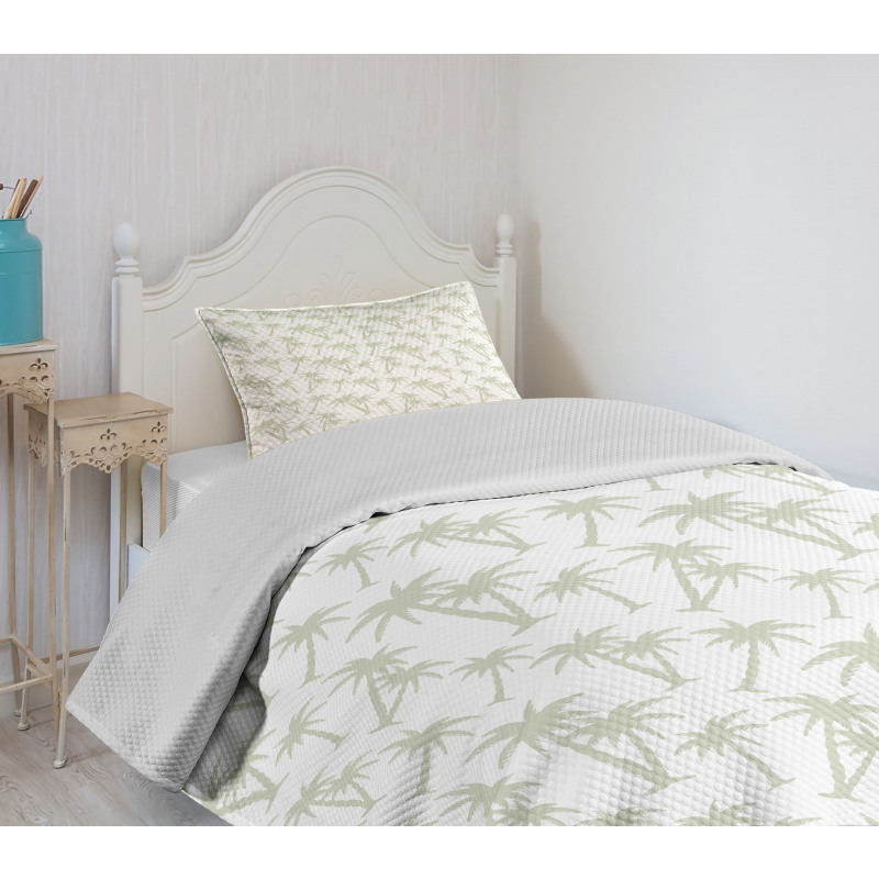 Tropic Coconut Palms Bedspread Set