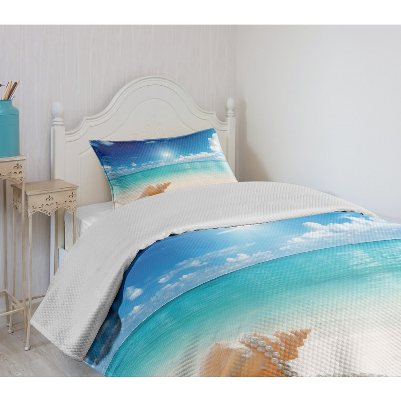 Seashells Tropical Beach Bedspread Set