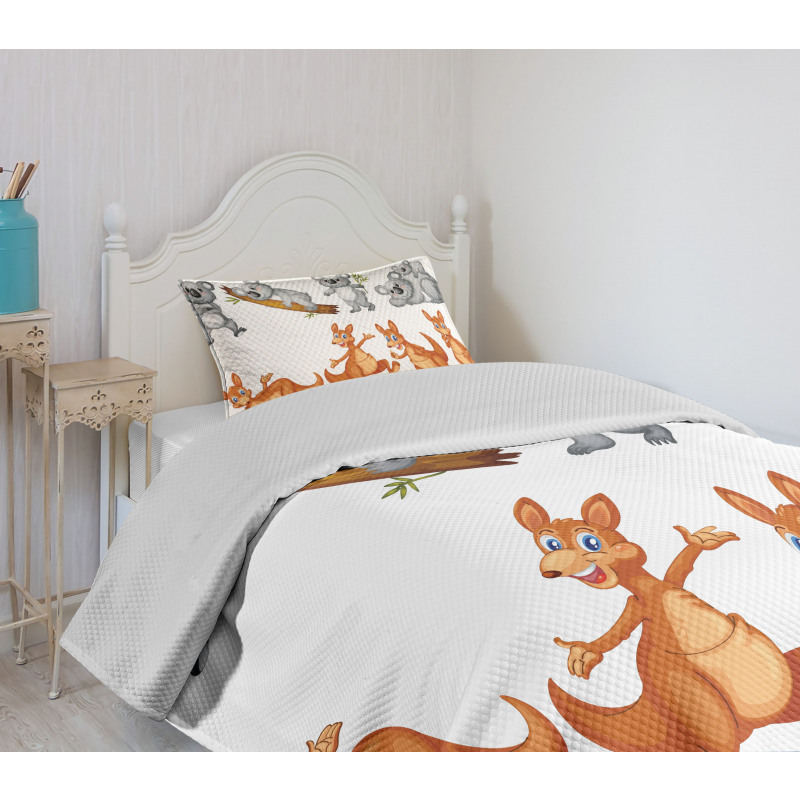 Kangaroos Koalas Bedspread Set