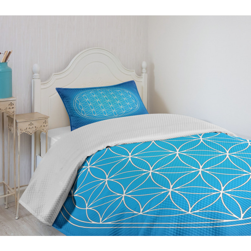 Flower of Life Grid Bedspread Set