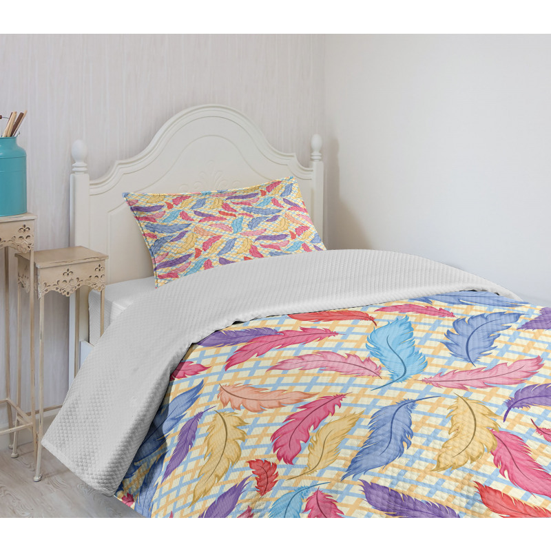 Colorful Checkered Bedspread Set