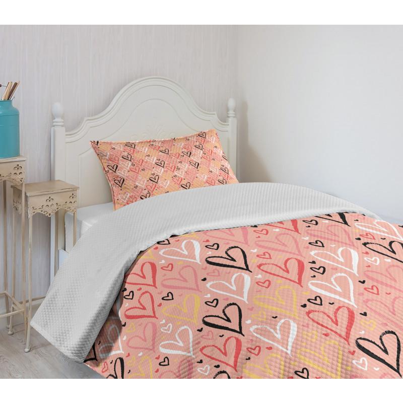 Heart Valentines Love Bedspread Set