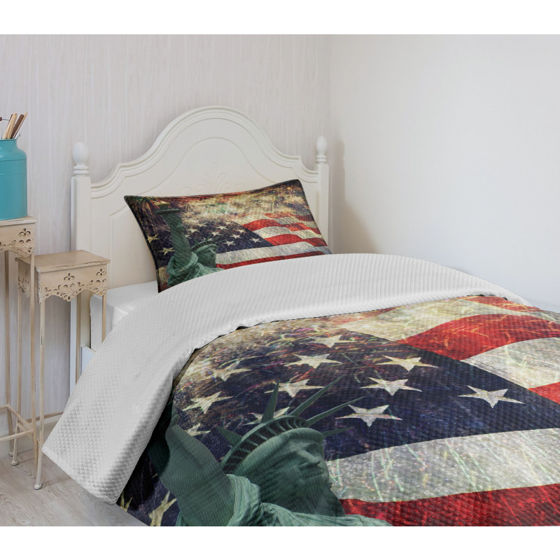 Fireworks 4th of July Bedspread Set