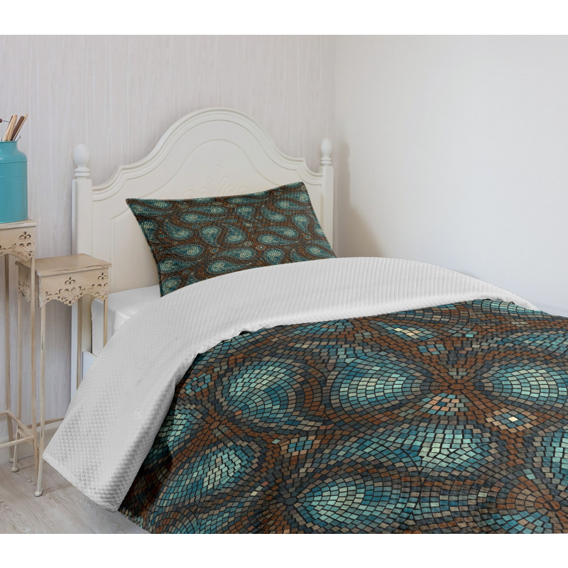 Modern Teardrop Shapes Bedspread Set