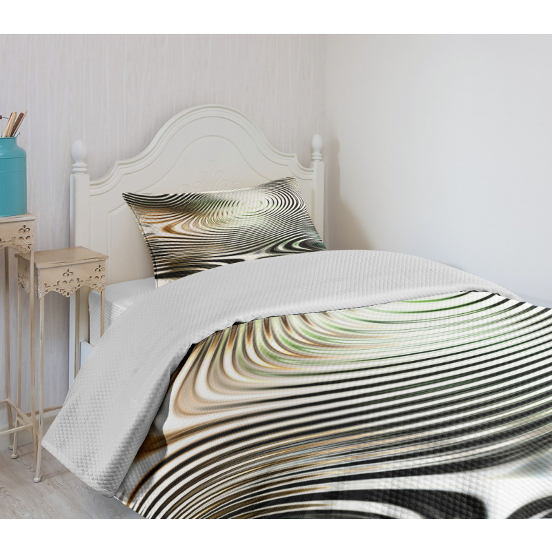 Circle Zebra Stripes Bedspread Set