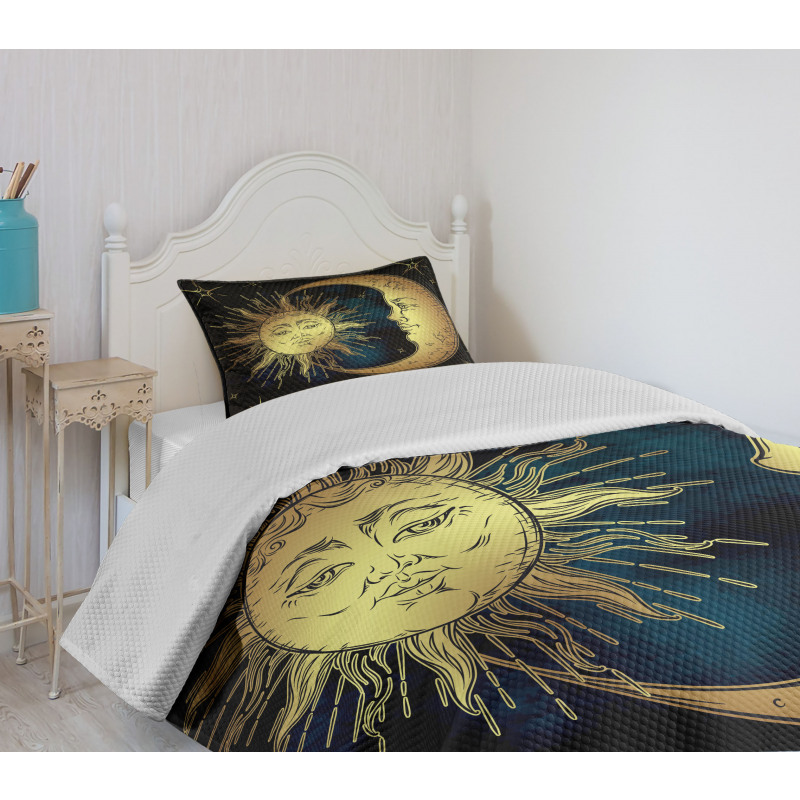 Moon and Sun Bedspread Set