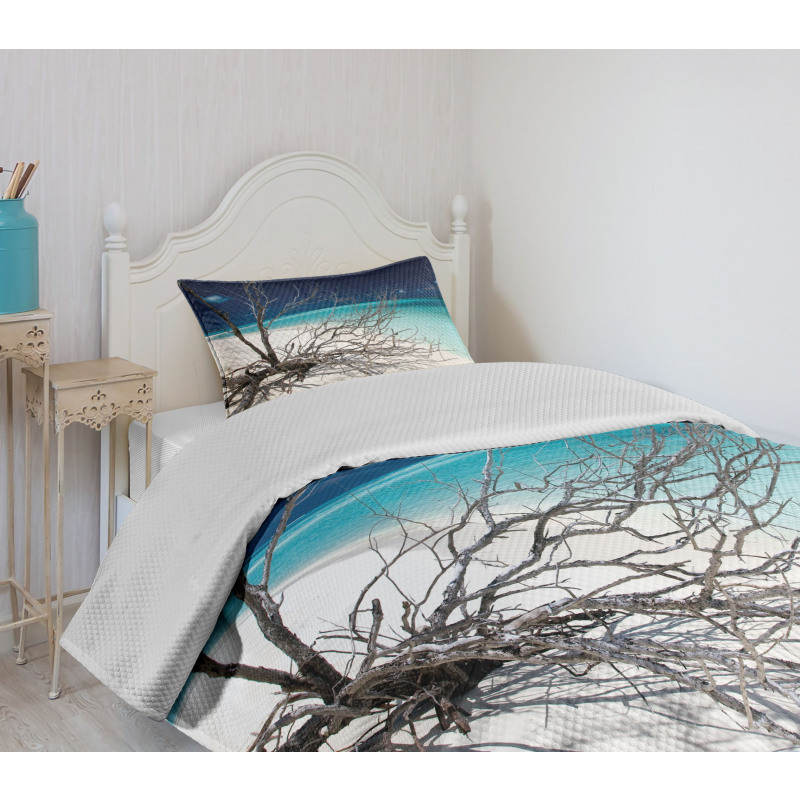 Seascape Theme Driftwood Bedspread Set